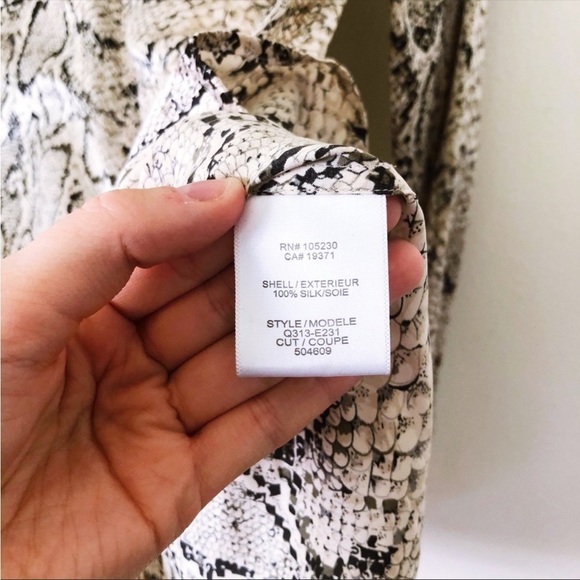 Equipment Snakeskin Print Silk Button Down Blouse - Picture 4 of 6